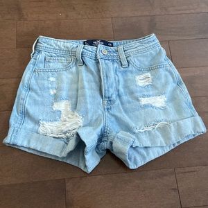 Hollister light blue jean shorts